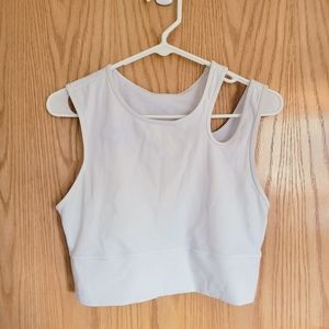 Lululemon White Mastered Motion Crop